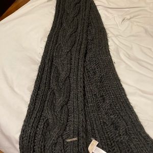 Michael Kors grey wool song scarf